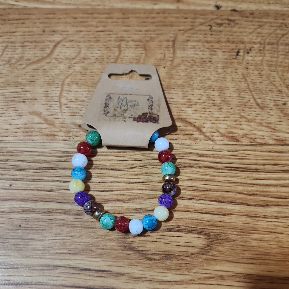 Multicolor Gemstone Beaded Bracelet